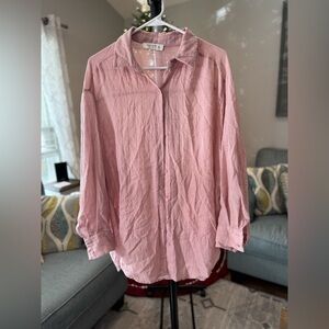 Women's Pink Button Down Shirt